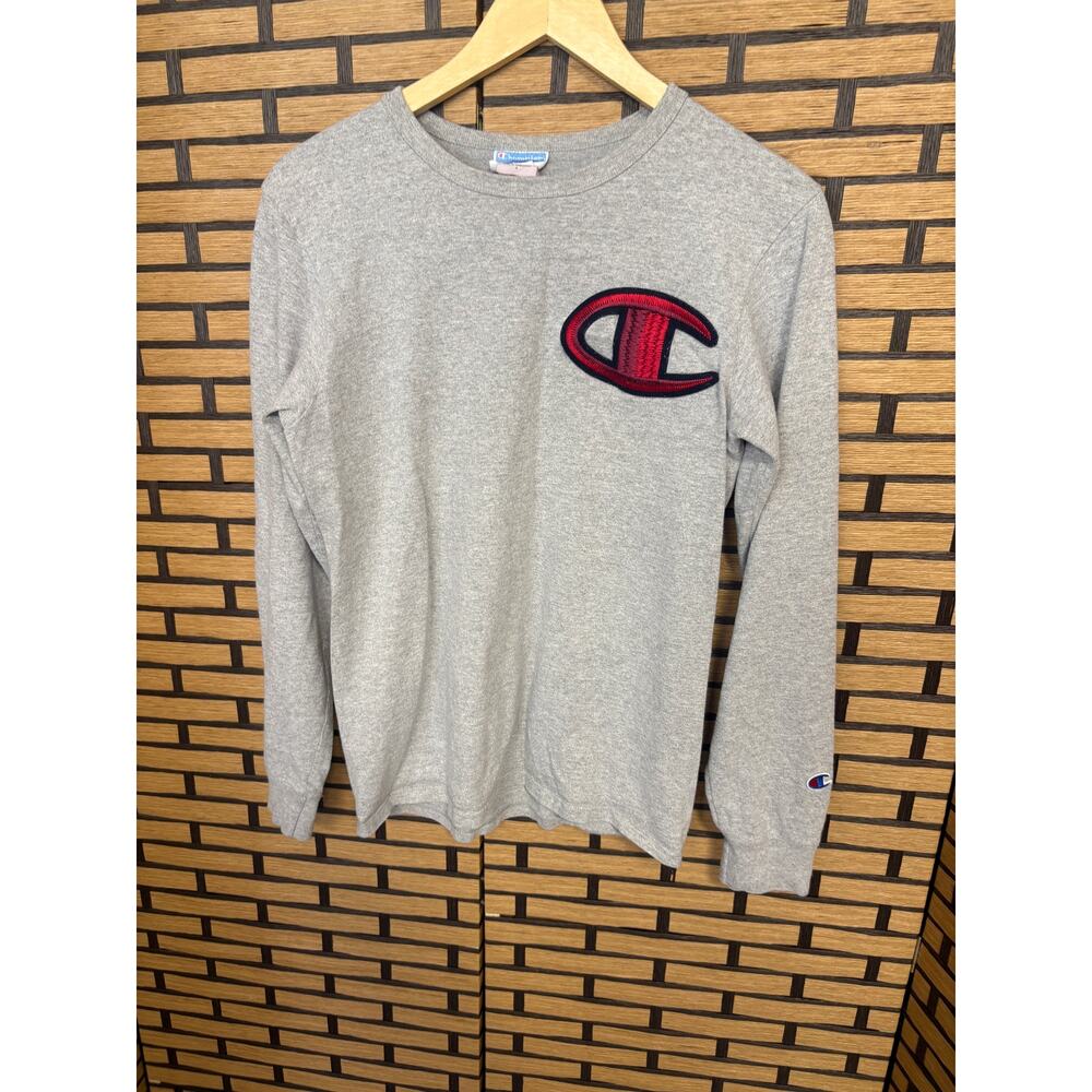 Champion Gray Logo Long Sleeveβ Tee Size Small